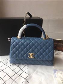 Replica Chanel Classic Top Handle Bag Blue Original Leather A92292 Gold [A92292 20171215] 33900 : Purse Valley,Designer Replica Handbags,Premium Replica Handbags at PurseValley