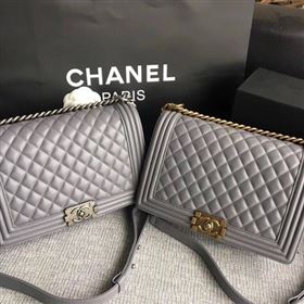 Replica Boy Chanel Flap Bags Original Sheepskin Leather A67088 Grey [A67088 20171215] 32900 : Purse Valley,Designer Replica Handbags,Premium Replica Handbags at PurseValley