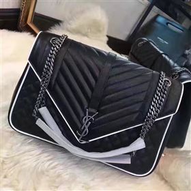 Replica YSL new large flap black shoulder bag 4788 [YSL87a] 24000 : Purse Valley,Designer Replica Handbags,Premium Replica Handbags at PurseValley