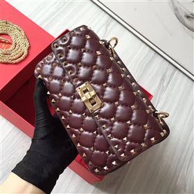 Replica Valentino dark wine small handbag rockstud bag 4887 [VALENTINO13a] 29500 : Purse Valley,Designer Replica Handbags,Premium Replica Handbags at PurseValley
