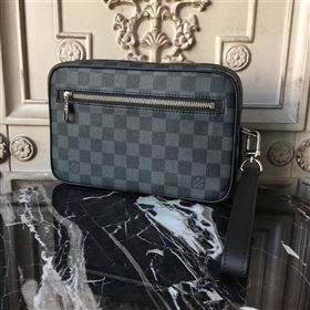 Replica Men LV Louis Vuitton Damier Kasai Clutch Handbag N41664 Leather Bag Gray 6653 [LV1328] 25900 : Purse Valley,Designer Replica Handbags,Premium Replica Handbags at PurseValley