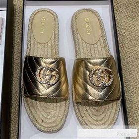 Replica Gucci Chevron Lambskin Espadrille Slide Sandals with Double Crystal G Gold Yellow 2019 HANB 9061275 [fab 57997 190615] 8100 : Purse Valley,Designer Replica Handbags,Premium Replica Han