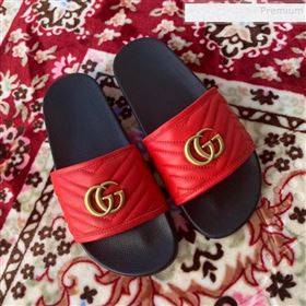 Replica Gucci GG Marmont Leather Flat Slide Sandals Red 2019 HANB 9120311 [fab 66004 191207] 7600 : Purse Valley,Designer Replica Handbags,Premium Replica Handbags at PurseValley