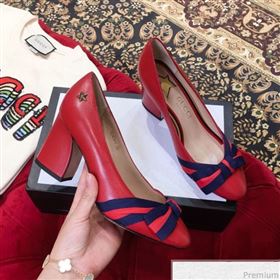 Replica Gucci Leather Heel Pump with Web Bow Red 2019 KL 9031935 [fab 53694 190417] 12600 : Purse Valley,Designer Replica Handbags,Premium Replica Handbags at PurseValley