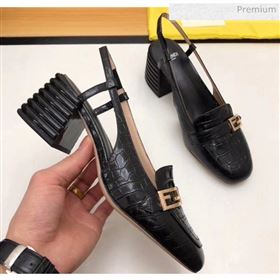 Replica Fendi Crocodile Pattern Calfskin Promenade Slingbacks Loafers With 6cm Heel Black 2020 MD 20042311 [fab 70164 200425] 9400 : Purse Valley,Designer Replica Handbags,Premium Replica Hand