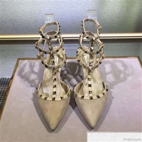 Replica Valentino Rockstud Suede Ankle Mid Heel Sandals Nude XINL 9041251 [fab 54816 190417] 6800 : Purse Valley,Designer Replica Handbags,Premium Replica Handbags at PurseValley