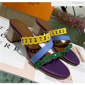 Replica Hermes Leather quot;Chaine dAncrequot; Straps Ajaccio Sandal With 5cm Heel PurpleYellowGreen 2020 ME 20042073 [fab 70062 200425] 7700 : Purse Valley,Designer Replica Handbags,Premium R