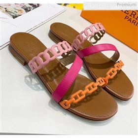 Replica Hermes Leather quot;Chaine dAncrequot; Straps Ajaccio Slipper Sandal RosyPinkOrange 2020 ME 20042064 [fab 70054 200425] 7700 : Purse Valley,Designer Replica Handbags,Premium Replica Ha