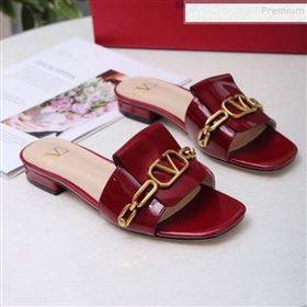 Replica Valentino Patent Leather Vlogo Chain Flat Slide Sandals Burgundy 2019 MD 9110117 [fab 64641 191102] 6100 : Purse Valley,Designer Replica Handbags,Premium Replica Handbags at PurseValle
