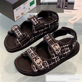 Replica Chanel Tweed Flat Sandals G34726 Black 2019 1028 9060576 [fab 57625 190606] 11400 : Purse Valley,Designer Replica Handbags,Premium Replica Handbags at PurseValley