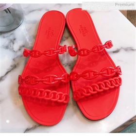 Replica Hermes quot;Chaine dAncrequot; PVC Flat Sandal Red 2020 ME 20042035 [fab 70027 200425] 5000 : Purse Valley,Designer Replica Handbags,Premium Replica Handbags at PurseValley