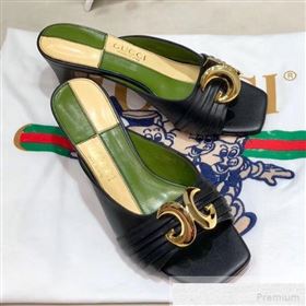 Replica Gucci Leather Mid heel Slide Mules with Half Moon GG Black 2019 DLY 9051640 [fab 56591 190518] 11400 : Purse Valley,Designer Replica Handbags,Premium Replica Handbags at PurseValley