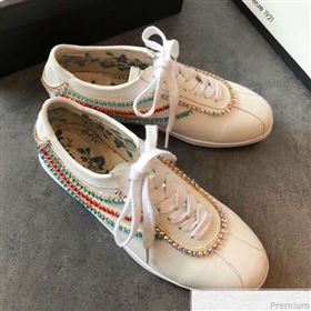 Replica Gucci Crystal Stripes Sneakers in White Calfskin 2019 EM 9032816 [fab 54080 190417] 11200 : Purse Valley,Designer Replica Handbags,Premium Replica Handbags at PurseValley