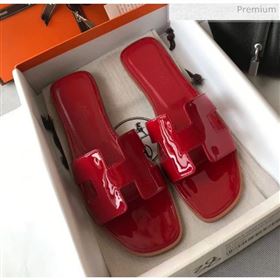 Replica Hermes Patent Calfskin Leather Oran H Flat Slipper Sandals Deep Red 02 MD 20040115 [fab 69127 200404] 13700 : Purse Valley,Designer Replica Handbags,Premium Replica Handbags at PurseVa
