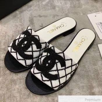 Replica Chanel Pearl Check Embroidered Slide Sandals WhiteBlack 2020 MD 20070839 [fab 73013 200711] 10400 : Purse Valley,Designer Replica Handbags,Premium Replica Handbags at PurseValley
