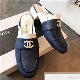 Replica Chanel Quilted Leather Loafers Mules G34427 Navy BlueWhite 2019 EM 9051517 [fab 56469 190518] 11200 : Purse Valley,Designer Replica Handbags,Premium Replica Handbags at PurseValley