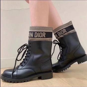 Replica Dior D Major Short Boots in Black Calfskin and Taupe Technical Fabric 2020 MD 20111206 [78857 fa] 15600 : Purse Valley,Designer Replica Handbags,Premium Replica Handbags at PurseValley
