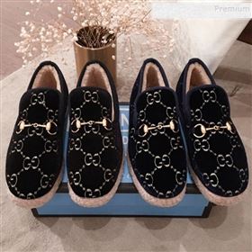 Replica Gucci GG Wool Lining Flat Horsebit Loafers ?575850 BlackDark Blue 2019 For Women and Men HQG 9082209 [fab 61875 190824] 12300 : Purse Valley,Designer Replica Handbags,Premium Replica H