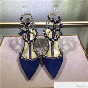 Replica Valentino Rockstud Suede Ankle Mid Heel Sandals Blue XINL 9041249 [fab 54814 190417] 6800 : Purse Valley,Designer Replica Handbags,Premium Replica Handbags at PurseValley