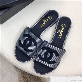 Replica Chanel Flat Mules Sandals G34682 SilverBlack 2019 HZJ 9040826 [fab 54444 190417] 9600 : Purse Valley,Designer Replica Handbags,Premium Replica Handbags at PurseValley