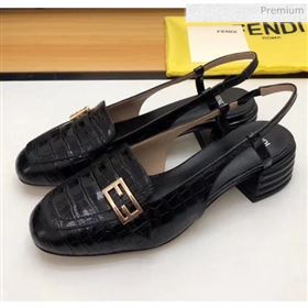 Replica Fendi Crocodile Pattern Calfskin Promenade Slingbacks Loafers With 4cm Heel Black 2020 MD 20042315 [fab 70168 200425] 9400 : Purse Valley,Designer Replica Handbags,Premium Replica Hand