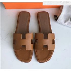 Replica Hermes Epsom Leather Oran H Flat Slipper Sandals Brown MD 9080621 [fab 60834 190813] 14000 : Purse Valley,Designer Replica Handbags,Premium Replica Handbags at PurseValley