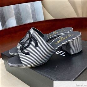Replica Chanel Mid heel Mules Sandals G34681 SilverBlack 2019 HZJ 9040817 [fab 54435 190417] 10700 : Purse Valley,Designer Replica Handbags,Premium Replica Handbags at PurseValley