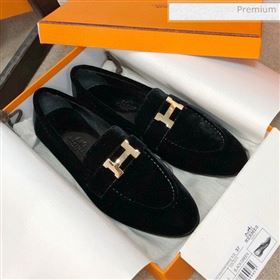 Replica Hermes Paris Suede Flat Loafers Black 2020 MD 0030716 [fab 68286 200307] 12100 : Purse Valley,Designer Replica Handbags,Premium Replica Handbags at PurseValley