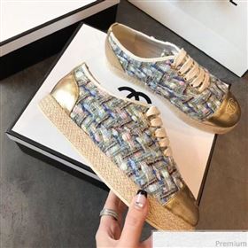 Replica Chanel Tweed Lace Up Espadrilles Sneakers G34424 BluePinkGold 2018 EM 9030934 [fab 53280 190417] 11800 : Purse Valley,Designer Replica Handbags,Premium Replica Handbags at PurseValley