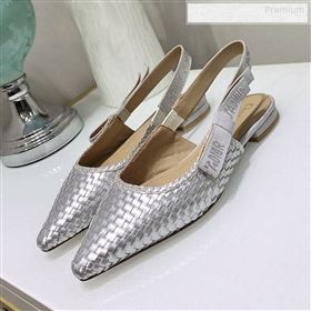 Replica Dior JAdior Slingback Flat Pumps in Braided Metallic Silver Lambskin 2020 JC 9123124 [fab 67224 191231] 11100 : Purse Valley,Designer Replica Handbags,Premium Replica Handbags at Purse
