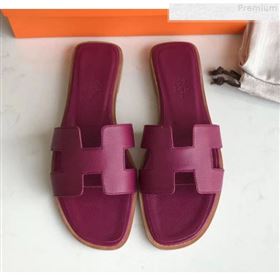 Replica Hermes Epsom Leather Oran H Flat Slipper Sandals Violet MD 9080605 [fab 60817 190813] 14000 : Purse Valley,Designer Replica Handbags,Premium Replica Handbags at PurseValley