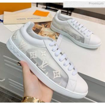 Replica Louis Vuitton LUXEMBOURG Trainers Sneakers in Transparent Textile White 2020
