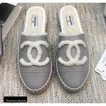 Replica Chanel Shearling Fur Lining CC Logo Espadrilles Mules Gray 2020 kewei 20091210 [72491 eb] 10000 : Purse Valley,Designer Replica Handbags,Premium Replica Handbags at PurseValley