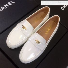 Replica Chanel Patent Calfskin Flat Loafers G35110 White 2020 DLY 9120611 [fab 66161 191207] 12700 : Purse Valley,Designer Replica Handbags,Premium Replica Handbags at PurseValley