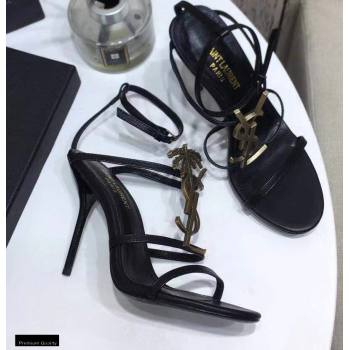 Replica Saint Laurent Cassandra Sandals Black with Gold Palm Monogram YSL Logo Heel 105cm modeng 20122935 [78502 eb] 8500 : Purse Valley,Designer Replica Handbags,Premium Replica Handbags at P