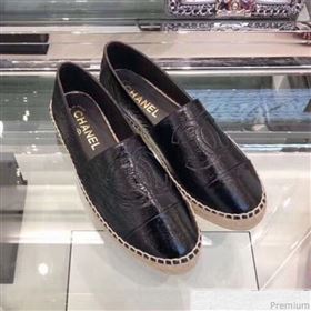 Replica Chanel CC Laminated Leather Espadrilles G29762 Black 2019 LRF 9032839 [fab 54103 190417] 8500 : Purse Valley,Designer Replica Handbags,Premium Replica Handbags at PurseValley