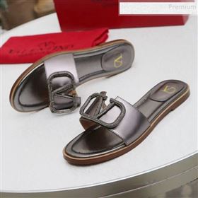 Replica Valentino VLogo Calfskin Flat Slide Sandals Silver Grey 2019 MD 9101051 [fab 63683 191012] 6000 : Purse Valley,Designer Replica Handbags,Premium Replica Handbags at PurseValley