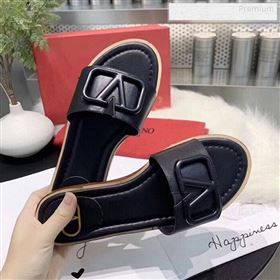 Replica Valentino VLogo Calfskin Flat Slides Sandals Black 2020 MD 9122627 [fab 67042 191231] 5200 : Purse Valley,Designer Replica Handbags,Premium Replica Handbags at PurseValley