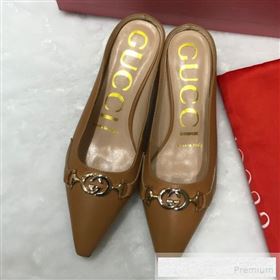 Replica Gucci Zumi Leather Heel Mules with G Horsebit ?577053 Brown 2019 ANDI 9060142 [fab 57366 190602] 11000 : Purse Valley,Designer Replica Handbags,Premium Replica Handbags at PurseValley