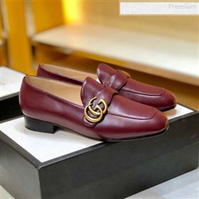 Replica Gucci Leather Double G Loafer 602496 Burgundy 2020 SY 0010603 [fab 67381 200111] 14200 : Purse Valley,Designer Replica Handbags,Premium Replica Handbags at PurseValley