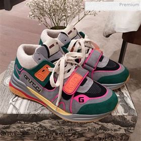 Replica Gucci Ultrapace Suede and Mesh Mid top Sneakers GreenGrey For Women and Men KL 0011609 [fab 67759 200216] 15200 : Purse Valley,Designer Replica Handbags,Premium Replica Handbags at Pur