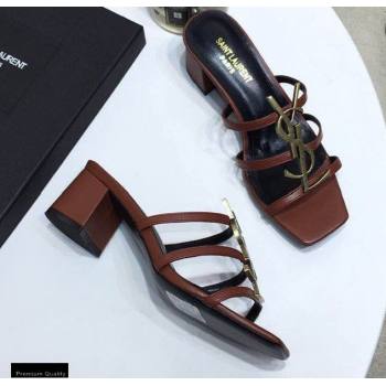 Replica Saint Laurent Heel 5cm Cassandra Mules Brown with Monogram YSL Logo modeng 20122959 [78526 eb] 8500 : Purse Valley,Designer Replica Handbags,Premium Replica Handbags at PurseValley