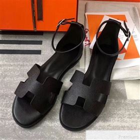 Replica Hermes Santorini Grained Calfskin Flat Sandals Black 2019 KQN 9042622 [fab 55685 190428] 11000 : Purse Valley,Designer Replica Handbags,Premium Replica Handbags at PurseValley