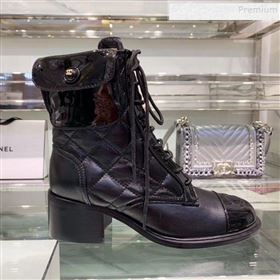 Replica Chanel Quilted Patent Calfskin Lace up Short Boots G35281 Black 2019 XO 9120601 [fab 66151 191207] 20200 : Purse Valley,Designer Replica Handbags,Premium Replica Handbags at PurseValle