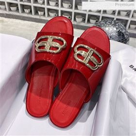 Replica Balenciaga Oval BB Patent Leather Flat Mules Slide Sandal WhiteGold 2020 DLY 20031424 [fab 68523 200314] 7400 : Purse Valley,Designer Replica Handbags,Premium Replica Handbags at Purse
