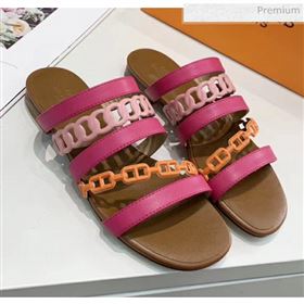 Replica Hermes Leather quot;Chaine dAncrequot; Straps Slipper Sandal Rosy 2020 ME 20042057 [fab 70047 200425] 7700 : Purse Valley,Designer Replica Handbags,Premium Replica Handbags at PurseVal