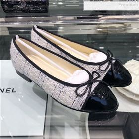 Replica Chanel Tweed and Patent Calfskin Ballerinas G02819 White 2019 XO 9110144 [fab 64669 191102] 13900 : Purse Valley,Designer Replica Handbags,Premium Replica Handbags at PurseValley