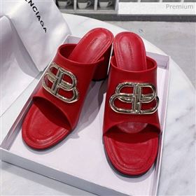Replica Balenciaga Oval BB Calfskin High Heel Mules Slide Sandal RedGold 2020 DLY 20031418 [fab 68517 200314] 7400 : Purse Valley,Designer Replica Handbags,Premium Replica Handbags at PurseVal