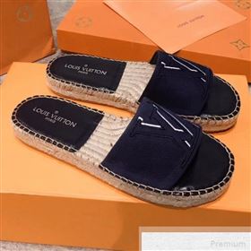 Replica Louis Vuitton Seashore Over LV Flat Espadrilles Slide Sandals Dark Blue 2019 HQG 9051602 [fab 56553 190518] 8100 : Purse Valley,Designer Replica Handbags,Premium Replica Handbags at Pu