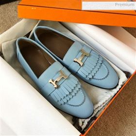 Replica Hermes Royal Fringe Lambskin Flat Loafers Light Blue 2020 MD 0030719 [fab 68291 200307] 12100 : Purse Valley,Designer Replica Handbags,Premium Replica Handbags at PurseValley